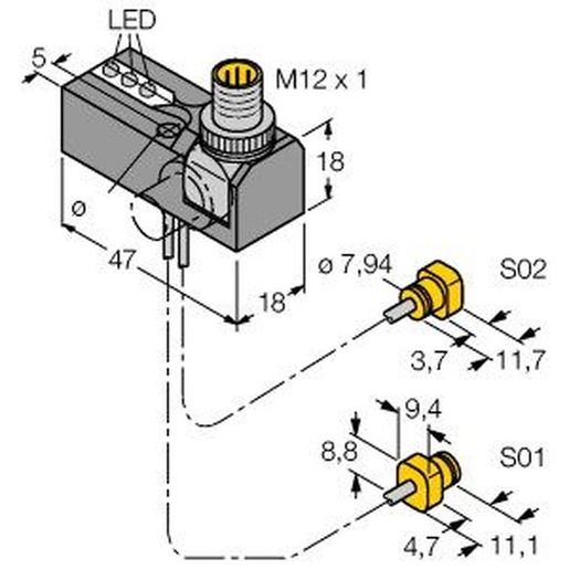 Turck NI2-K08Q-0.095/0.11-BDS-2AP6X3-H1141/S34 Turkey