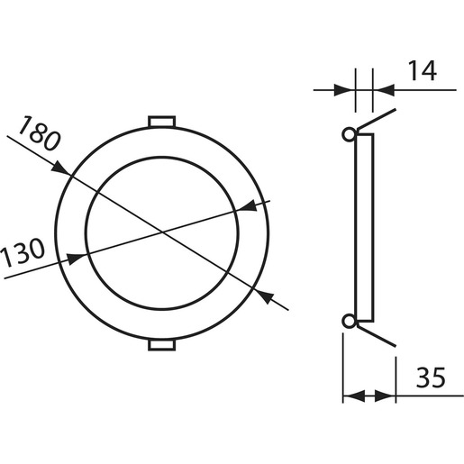 Nobilé LED Panel Flat 130 R weiß 10W RGB 24V Turkey