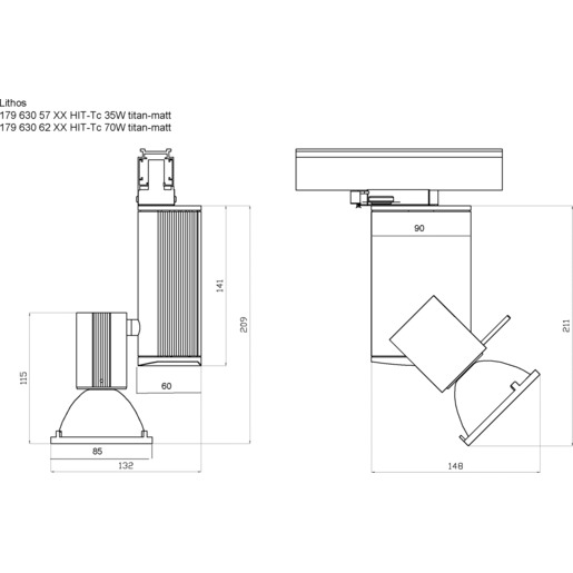 Nobilé Lithos HIT-Tc weiß 70W G8,5 36° Turkey