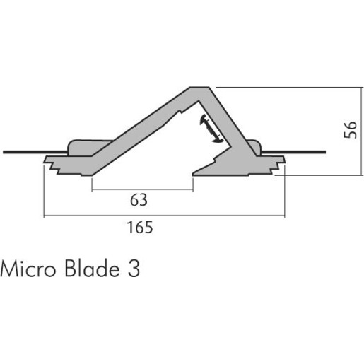 Nobilé Micro Blade 63  771 Profilleuchte Gips weiß 1,5 m Turkey