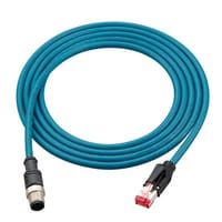 Keyence OP-87907 Ethernet cable (M12 4-pin / RJ45) NFPA79-compatible Straight cable 1 m Turkey