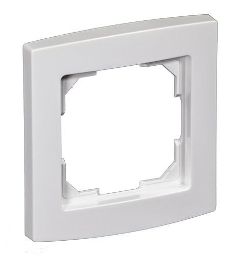 Alre JZ-090.100 alre frame “Berlin” for all flush-mounted devices with cover 55×55, pure white (RAL9010), gloss Turkey