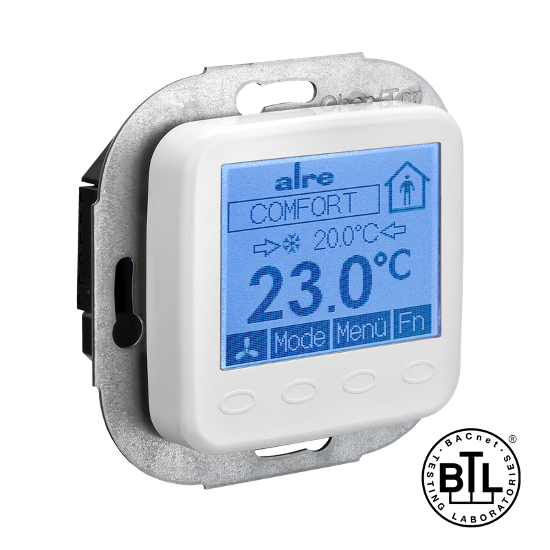 Alre KTRBUu217.456#28 BACnet room controller flush-mounted, 230V AC, cover fits BUSCH-JAEGER Reflex SI/SI Linear, pure white, gloss Turkey