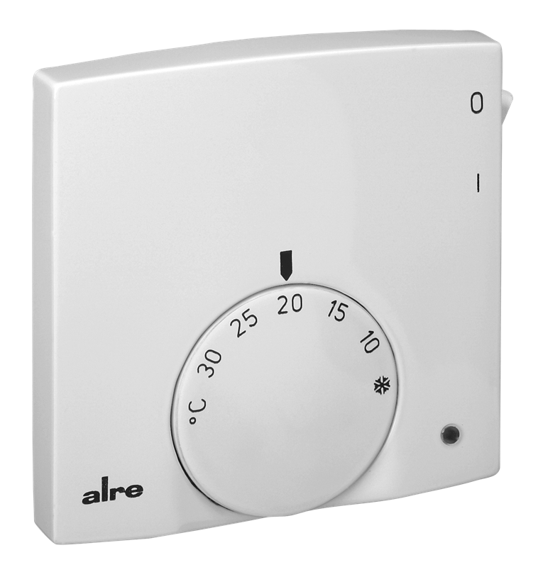 Alre RTBSB-201.062 Room thermostat, surface-mounted super flat, 5…30…°C, 230V AC, 2(1)A, NC contact, ECO function, heating display, on/off switch Turkey