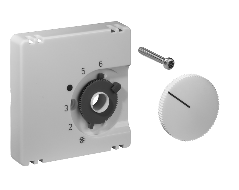 Alre JZ-001.100 Cover set for room thermostat RTBSU / FTR, 55×55, pure white (RAL9010), gloss Turkey