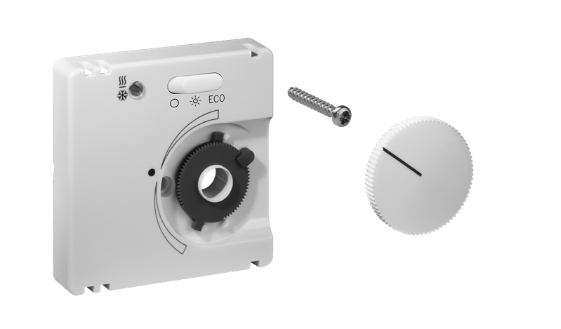 Alre JZ-007.020 Cover set for room thermostat for cooling ceilings KTRRU-052245, 50×50, traffic/studio white (RAL9016), gloss Turkey