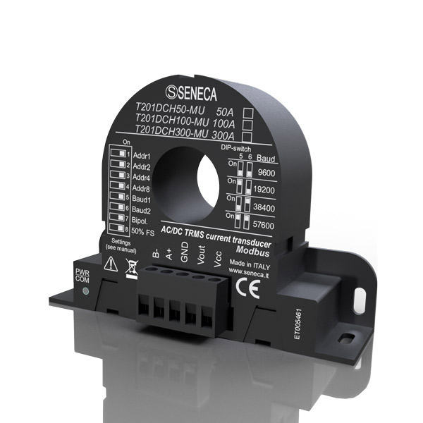 Seneca T201DCH50-MU AC/DC contactless TRMS current (± 50 A) transducer, Hall Effect with 010 V AO/alarm output and ModBUS interface Turkey