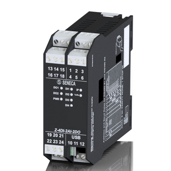 Seneca Z-4DI-2AI-2DO
        HW rev. D0 4 CH Digital Input/ 2 CH Analogue Input, 2 CH Digital Output, Modbus RTU Turkey