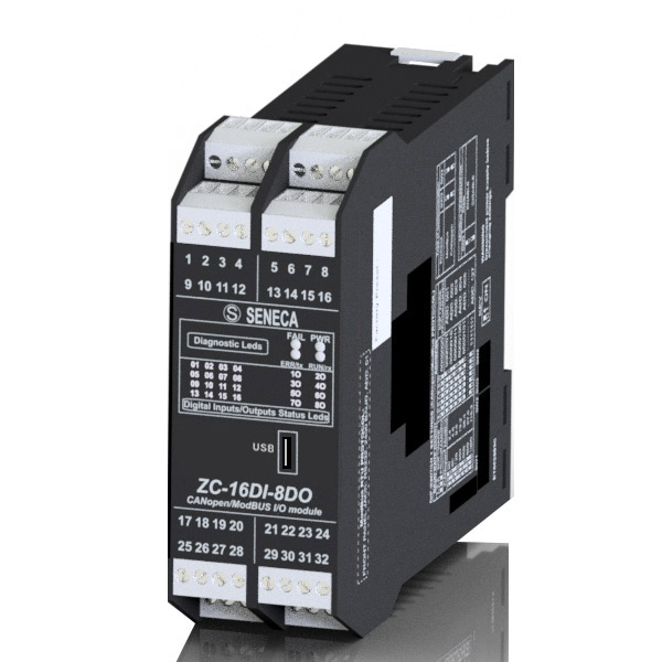 Seneca ZC-16DI-8DO 16 CH digital input - 8 CH digital output CANopen / ModBUS RS485 Turkey