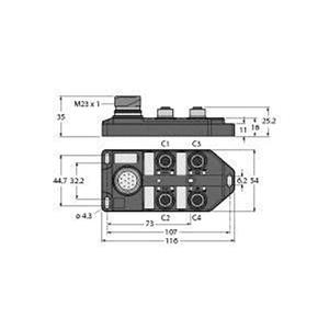 Turck TB-4M12-4P2-CS12T