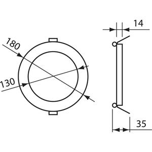 Nobilé LED Panel Flat 130 R weiß 10W RGB 24V Turkey