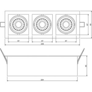 Nobilé LED Mini Kardan E3 7W titan-matt warmweiß 24°