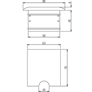 Nobilé SL 780 BE Edelstahl 4,5W neutralweiß Glas sat.