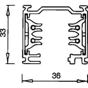 Nobilé HV-Stromschiene NU alu 3 m