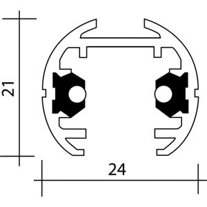 Nobilé Facilita NV-Stromschiene weiß 2 m