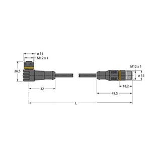 Turck WKC4.4T-P7X3-2-RSC4.4T/TXL