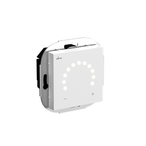 Alre HTRRUt210.A00#55 Room temperature controller with luminous ring scale, flush-mounted, cover 55x55mm, pure white, glossy