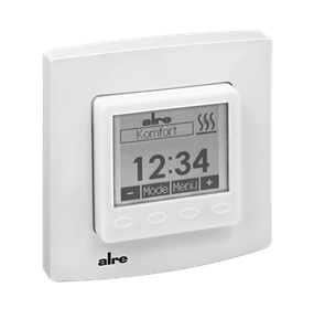 Alre HTRRUu210.021#21/7/V2 Room/underfloor temperature controller with timer, flush-mounted, alre frame, cover 50x50mm, pure white, gloss, remote sensor NTC2K for floor Turkey