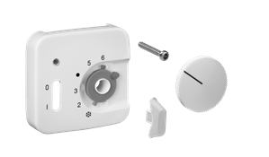 Alre JZ-035.200/BJ Cover set for room thermostat RTBSU-401062 / floor temperature controller RTERU, BUSCH-JAEGER Reflex SI/SI linear, pure white (similar RAL9010) gloss Turkey