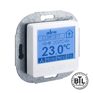 Alre KTRBUu217.456#07 BACnet room controller, flush-mounted, 230V AC, cover 50x50mm, pure white, gloss