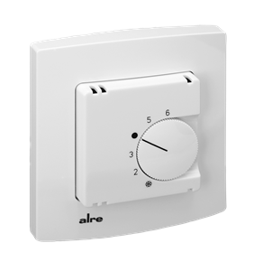 Alre RTBSU-401.086#21 Room thermostat, flush-mounted, 230V AC, NC contact, 3000W, alre frame, cover 50x50mm, pure white, gloss Turkey