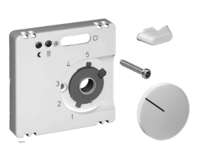 Alre JZ-005.120 Cover set for underfloor temperature controller FETR 101715, 55×55, traffic/studio white (RAL9016), gloss