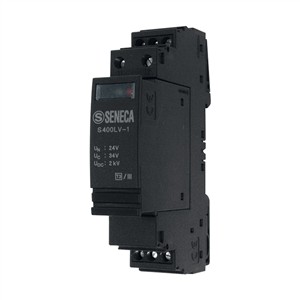 Seneca S400LV-1 Type 3 surge protection for power equipment, 24 Vac/dc with 3 conductors (L, N, PE)