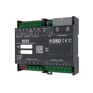 Seneca R203 (HW rev. A0/B0) 3-phase smart energy power meter with universal input and dual Ethernet connectivity