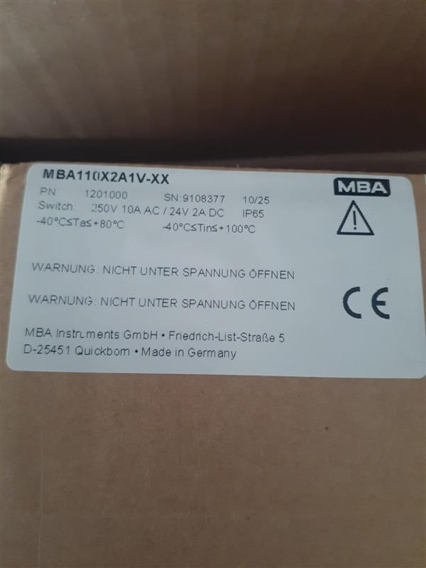 MBA instruments MBA110X2A1V-XX 1201000 Mebran Siviç_0 Turkey