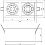 Nobilé LED Mini Kardan E2 7W titan-matt warmweiß 24°