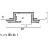 Nobilé Micro Blade 50  772 Profilleuchte Gips weiß 1,5 m