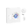 Alre JZ-037.420 Cover set for room thermostat RTBSU, 70×70 for MERTEN D-Life, lotos- / traffic / studio white (RAL 9016) gloss