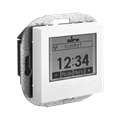 Alre FTRFUd210.123#55 Wireless room temperature sensor with timer, flush-mounted, cover 55x55mm, pure white, gloss