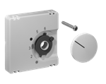 Alre JZ-001.120 Cover set for room thermostat RTBSU / FTR, 55×55, traffic/studio white (RAL9016), gloss