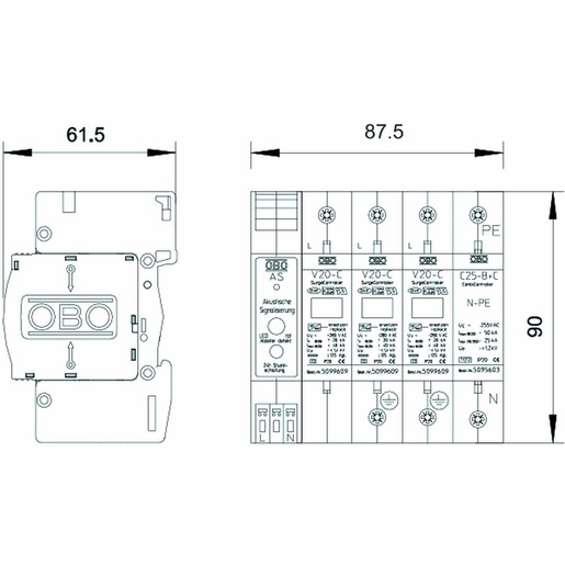 OBO Bettermann V20-C 3+NPE+AS Turkiye