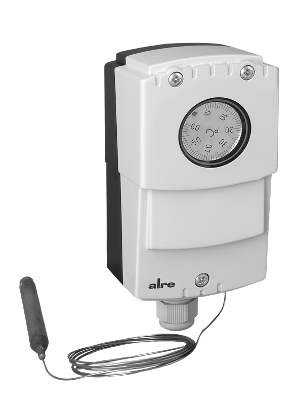 Alre JET-120 XF Capillary thermostat, wall mounting, 0…60…°C, adjustable hysteresis 220K, internal setting, capillary length 18m Turkiye