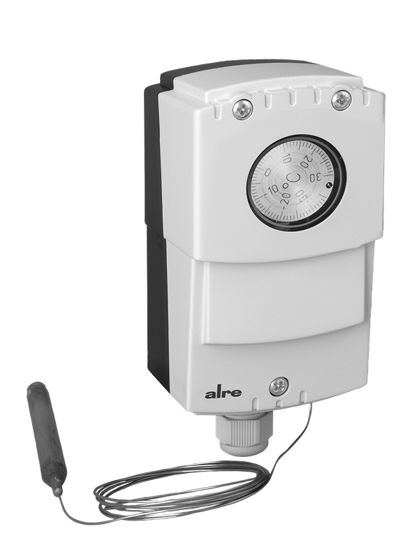 Alre JET-110 XF Capillary thermostat, wall mounting, -35…+30…°C, adjustable hysteresis 220K, internal setting, capillary length 18m Turkiye