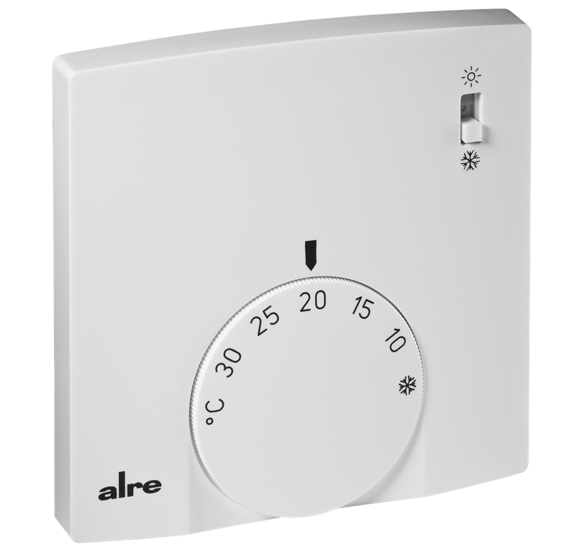 Alre RTBSB-201.065 Room thermostat, surface-mounted super flat, 5…30…°C, 230V AC, 2(1)A, two-way contact, heating/cooling switch Turkiye