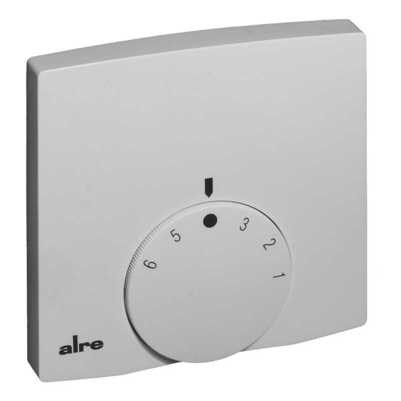 Alre RTBSB-201.000/08 Room thermostat, surface-mounted super flat, 5…30…°C, 230V AC, 2(1)A, NC contact, scale *…6 Turkiye