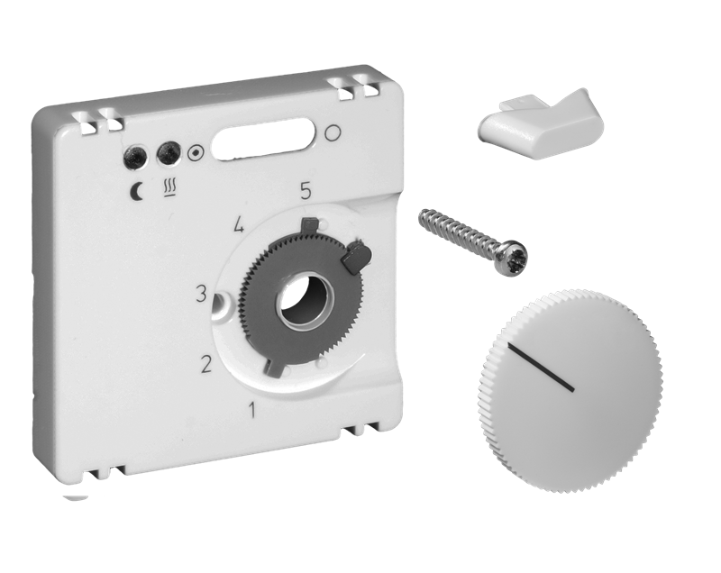 Alre JZ-005.100 Cover set for underfloor temperature controller FETR 101715, 55×55, pure white (RAL9010), gloss Turkiye