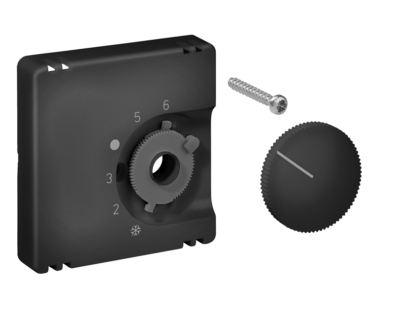 Alre JZ-001.141/GI Cover set for room thermostat RTBSU / FTR, 55×55, anthracite (GIRA), matt Turkiye