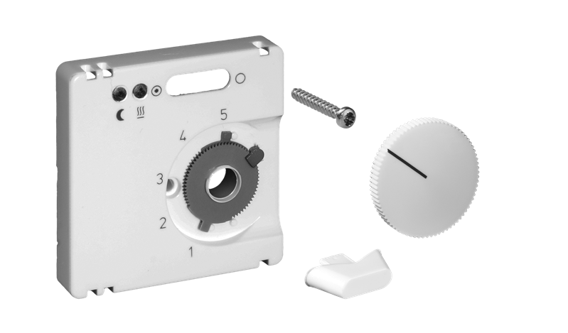 Alre JZ-005.021 Cover set for underfloor temperature controller FETR 101715, 50×50, traffic/studio white (RAL9016), matt Turkiye