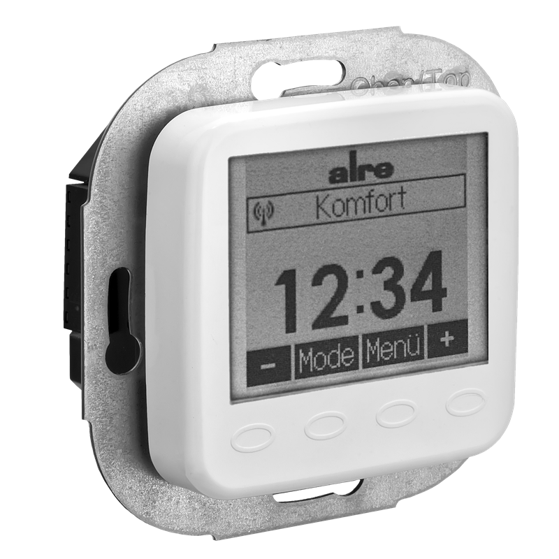 Alre FTRFUd210.123#28 Wireless room temperature sensor with timer, flush-mounted, cover fits BUSCH-JAEGER Reflex SI/SI Linear, pure white, gloss Turkiye