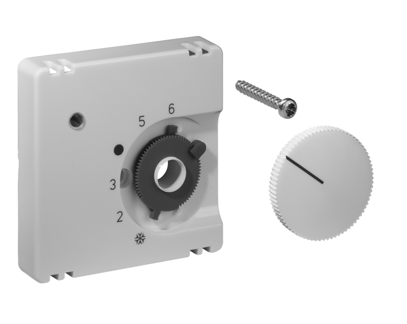 Alre JZ-016.100 Cover set for room thermostat RTBSU / FTR, 55×55, pure white (RAL9010), gloss Turkiye