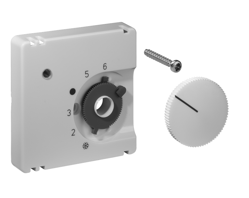 Alre JZ-016.000 Cover set for room thermostat RTBSU / FTR, 50×50, pure white (RAL9010), gloss Turkiye