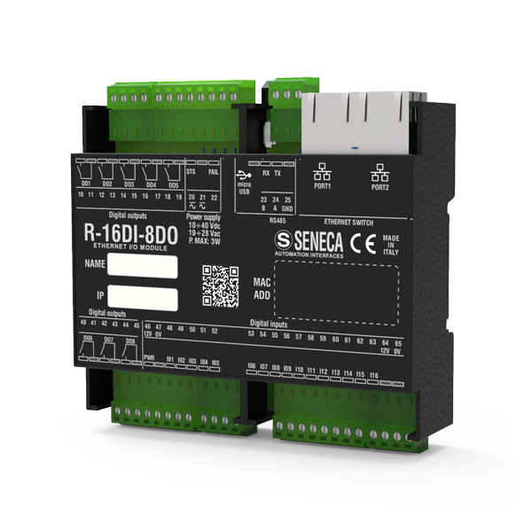 Seneca R-16DI-8DO Profinet Profinet IO module with 16 digital inputs / 8 digital relay outputs Turkiye