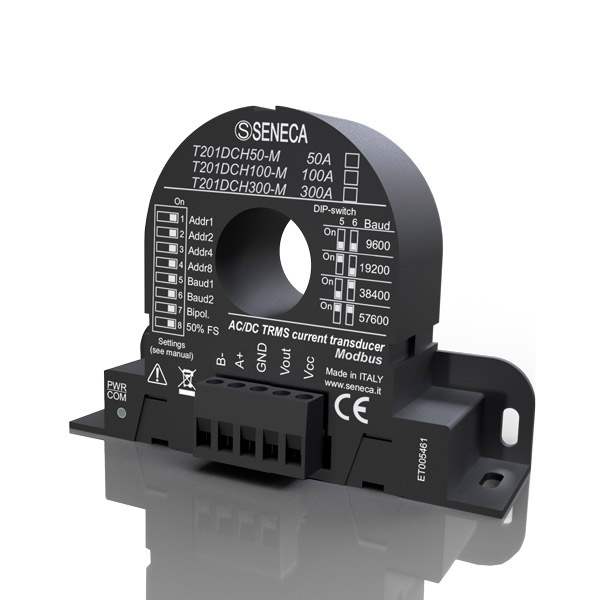 Seneca T201DCH50-M AC/DC contactless TRMS current (± 50 A) transducer, Hall Effect with 010 V AO and ModBUS interface Turkiye