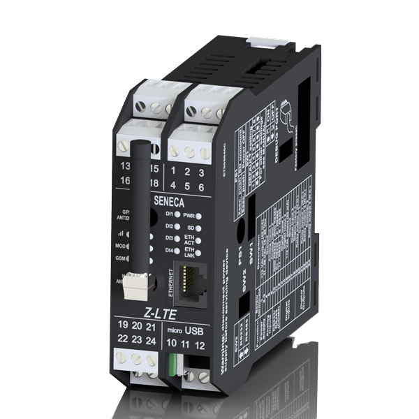 Seneca Z-LTE (HW. rev. Ax/Bx/Cx) 4G LTE Datalogger with GPS, built-in and expandable I/Os, logic functions, remote control, and alarm management Turkiye
