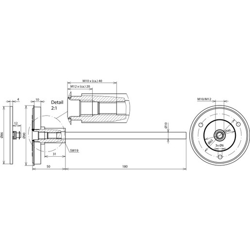 Dehn + Söhne EFPK M10 12 V4A L230 STTZN Turkiye