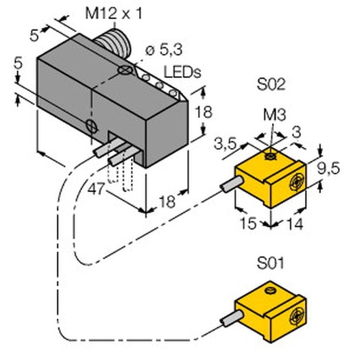Turck NI2-Q9.5-AP6-0.1-FS4.4X3/S304 Turkiye